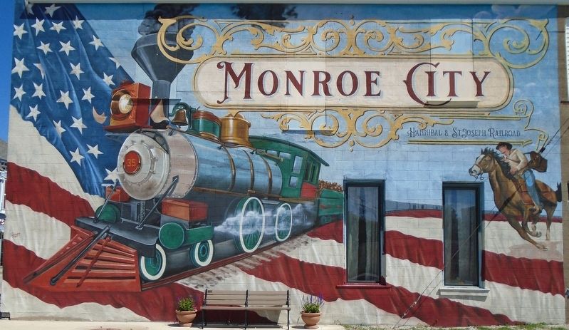 Hannibal & St. Joseph Railroad Mural image. Click for full size.