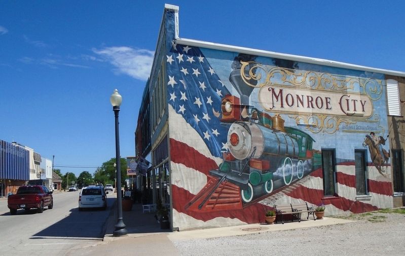 Hannibal & St. Joseph Railroad Mural image. Click for full size.