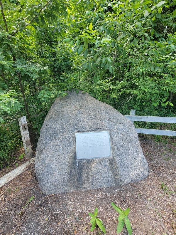 Full view of the marker on its boulder. Click for full size. Full view of the marker on its boulder image. Click for full size.