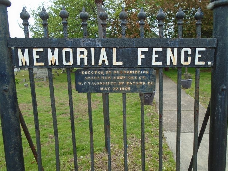 Memorial Fence Marker. Click for full size. Memorial Fence Marker image. Click for full size.