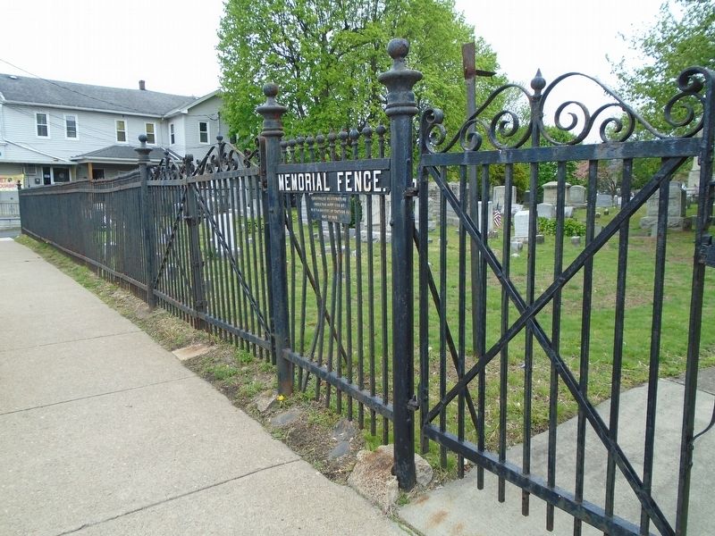 Memorial Fence and Marker. Click for full size. Memorial Fence and Marker image. Click for full size.