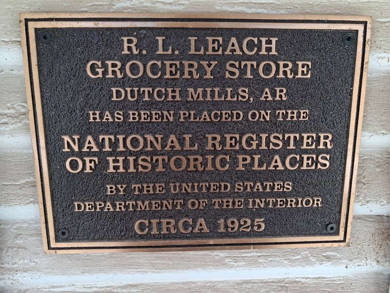 R. L. Leach Grocery Store Marker. Click for full size. R. L. Leach Grocery Store Marker image. Click for full size.
