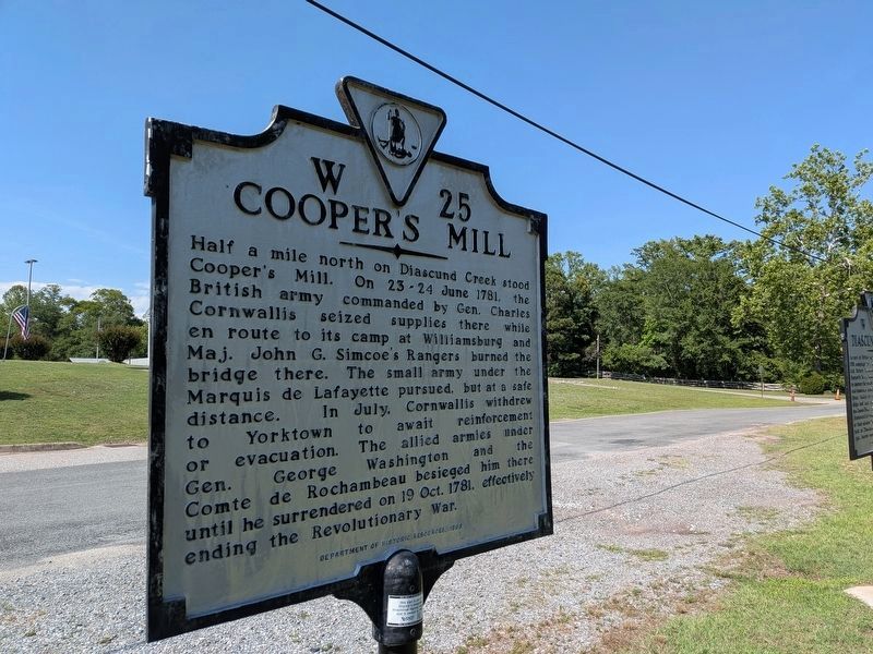 Cooper's Mill Marker image. Click for full size.