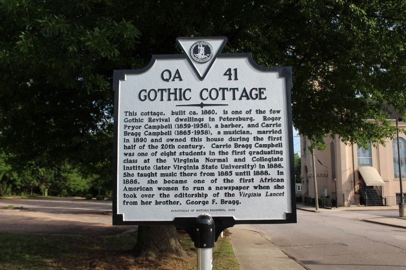 Gothic Cottage Marker. Click for full size. Gothic Cottage Marker image. Click for full size.