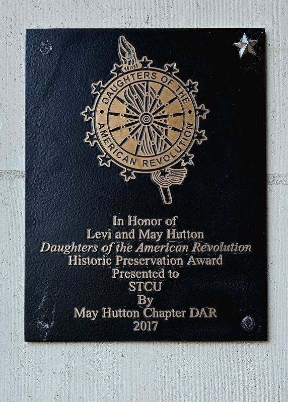 Hutton Historic Preservation Award Marker. Click for full size. Hutton Historic Preservation Award Marker image. Click for full size.
