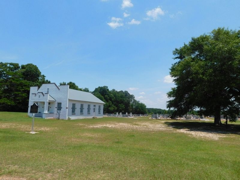 New Providence Primitive Baptist Church and Rhoades Cemetery and Marker image. Click for full size.
