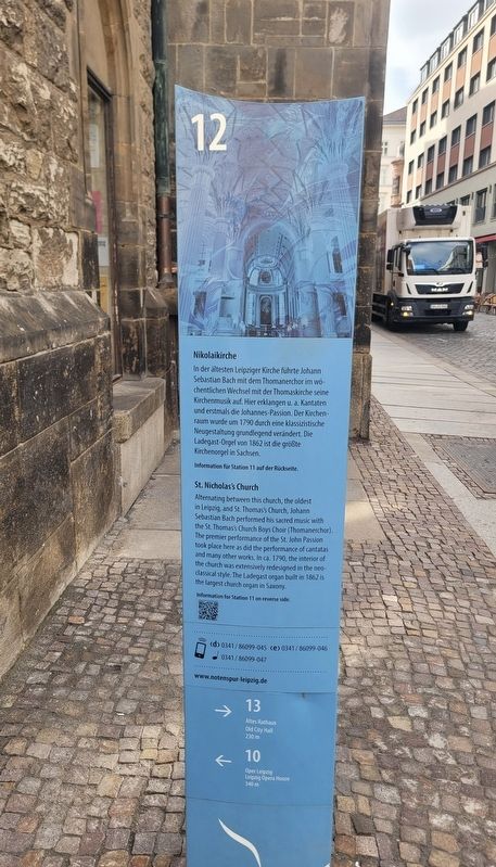 Nikolaikirche / St. Nicholas's Church Marker. Click for full size. Nikolaikirche / St. Nicholas's Church Marker image. Click for full size.