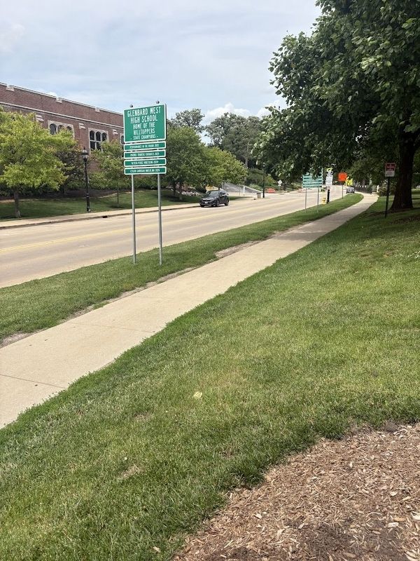 Spot of the Bruce Capel Marker near Glenbard West High School. Click for full size. Spot of the Bruce Capel Marker near Glenbard West High School image. Click for full size.