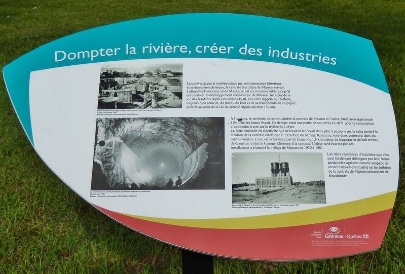Dompter la rivière, créer des industries Marker. Click for full size. Dompter la rivière, créer des industries Marker image. Click for full size.