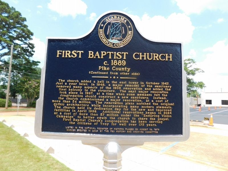 First Baptist Church Marker. Click for full size. First Baptist Church Marker image. Click for full size.