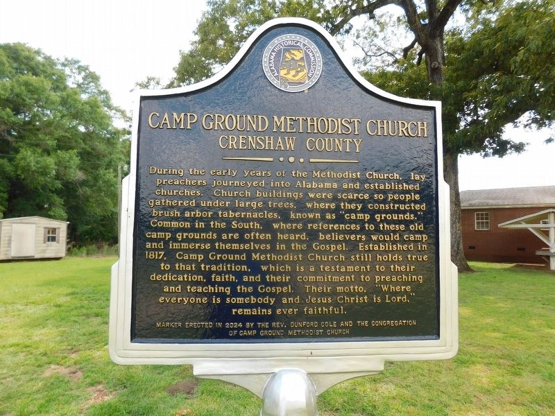 Camp Ground Methodist Church Marker. Click for full size. Camp Ground Methodist Church Marker image. Click for full size.