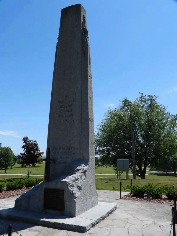 Port Colborne Cenotaph - north and west sides. Click for full size. Port Colborne Cenotaph - north and west sides image. Click for full size.