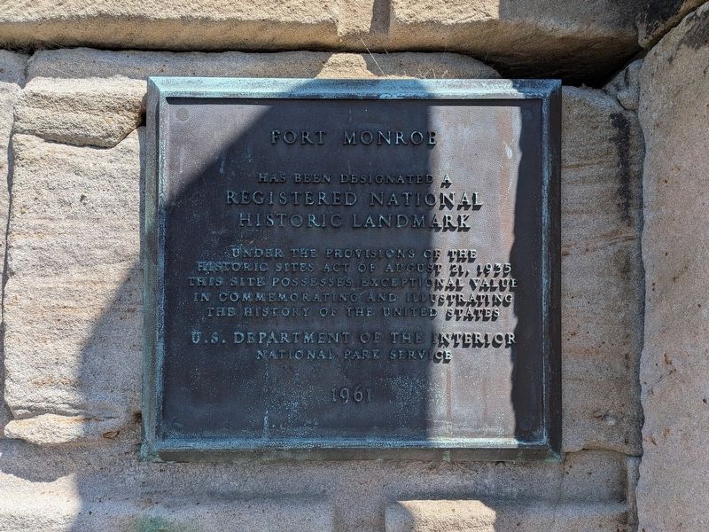 Fort Monroe Marker. Click for full size. Fort Monroe Marker image. Click for full size.