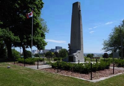 Port Colborne War Memorial Cenotaph - wide view. Click for full size. Port Colborne War Memorial Cenotaph - wide view image. Click for full size.