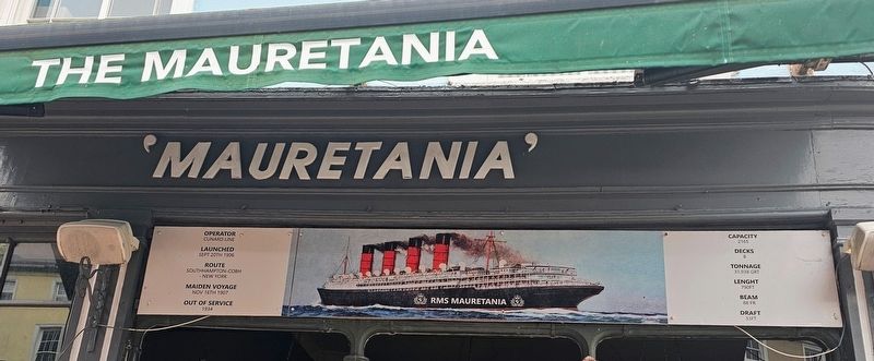 RMS Mauretania Marker. Click for full size. RMS Mauretania Marker image. Click for full size.