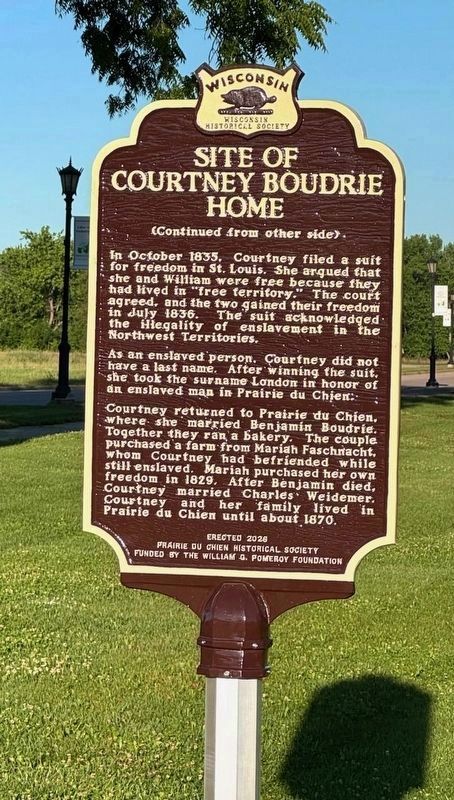 Site of Courtney Boudrie Home Marker. Click for full size. Site of Courtney Boudrie Home Marker image. Click for full size.