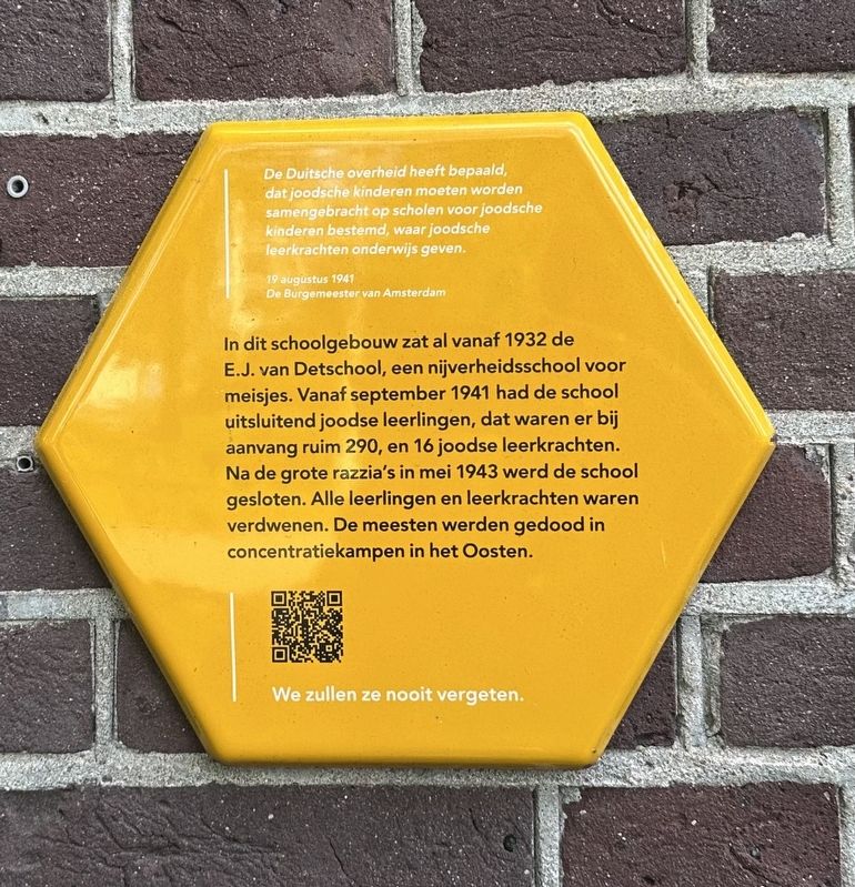 E.J. van Detschool Marker. Click for full size. E.J. van Detschool Marker image. Click for full size.