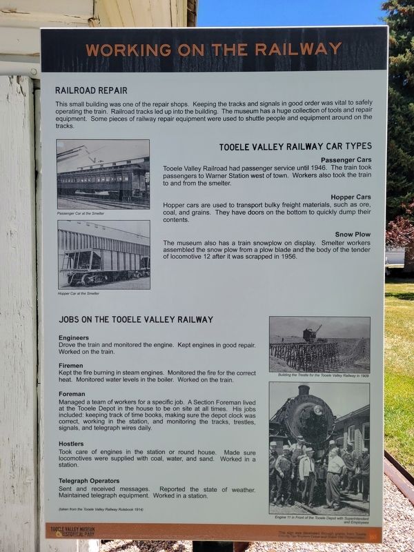 Working on the Railway Marker. Click for full size. Working on the Railway Marker image. Click for full size.
