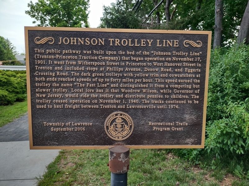 Johnson Trolley Line Marker image. Click for full size.