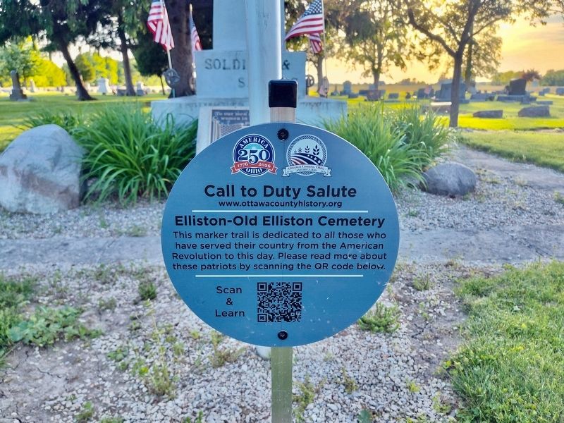 Call to Duty Salute Marker. Click for full size. Call to Duty Salute Marker image. Click for full size.
