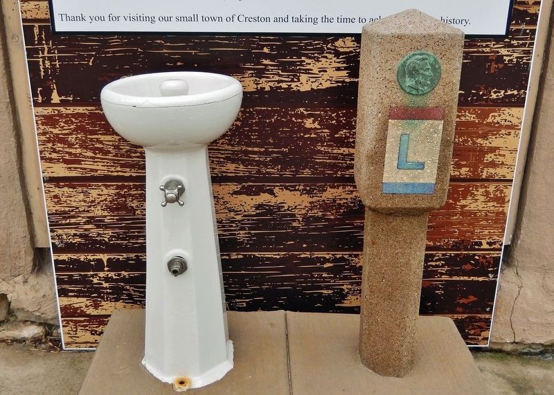Lincoln Highway Water Fountain & Mile Post. Click for full size. Lincoln Highway Water Fountain & Mile Post image. Click for full size.