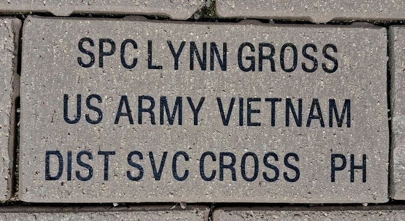 Heroes Not Forgotten Paver, SPC Lynn Gross. Click for full size. Heroes Not Forgotten Paver, SPC Lynn Gross image. Click for full size.