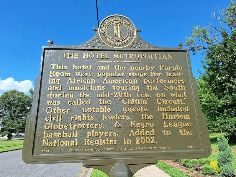 The Hotel Metropolitan Marker image. Click for full size.