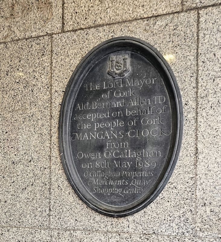 Mangan's Clock Marker. Click for full size. Mangan's Clock Marker image. Click for full size.