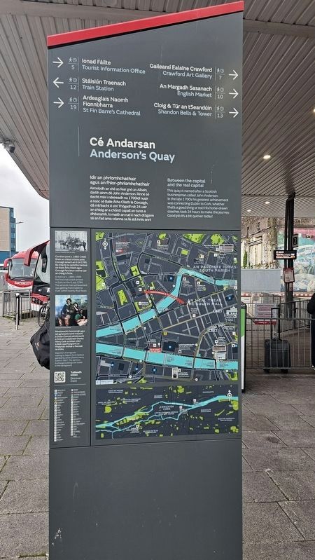 Cé Andarsan / Anderson’s Quay Marker - Facing South. Click for full size. Cé Andarsan / Anderson’s Quay Marker - Facing South image. Click for full size.