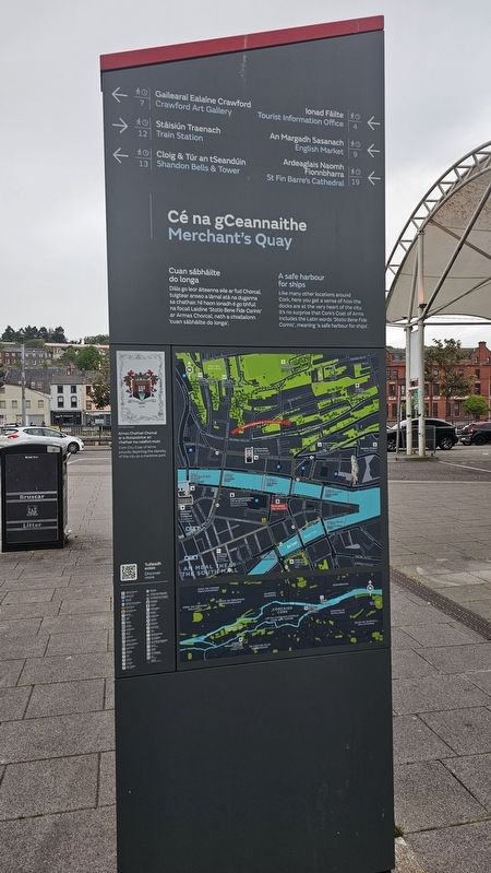 Cé na gCeannaithe / Merchant''s Quay Marker, Side Two. Click for full size. Cé na gCeannaithe / Merchant''s Quay Marker, Side Two image. Click for full size.