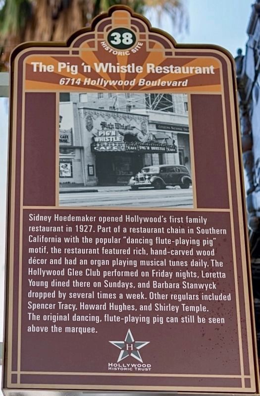 The Pig n Whistle Marker. Click for full size. The Pig n Whistle Marker image. Click for full size.