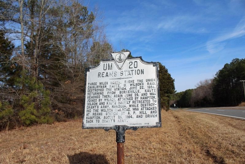 Reams Station Marker. Click for full size. Reams Station Marker image. Click for full size.