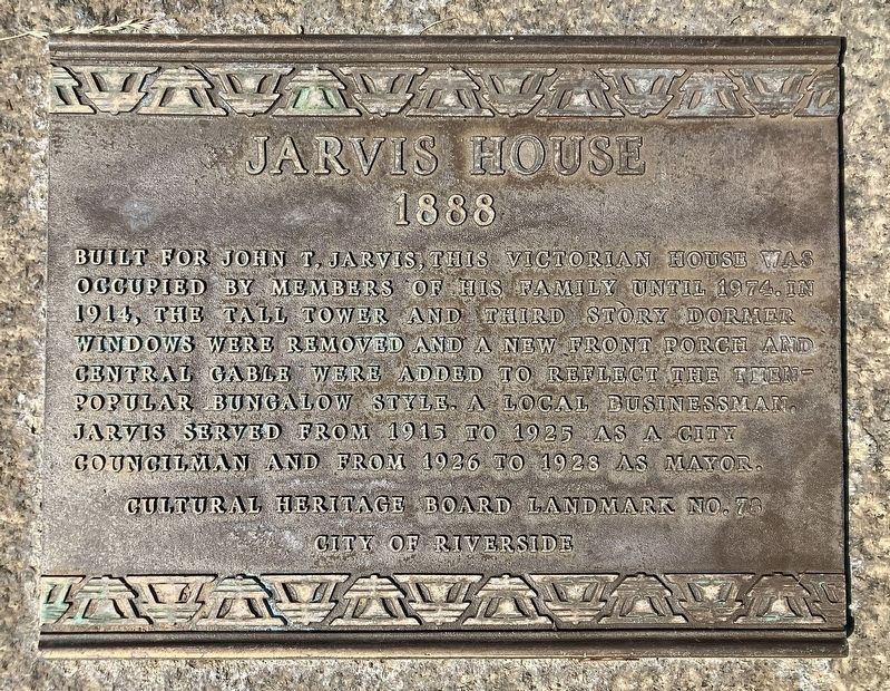 Jarvis House Marker image. Click for full size.