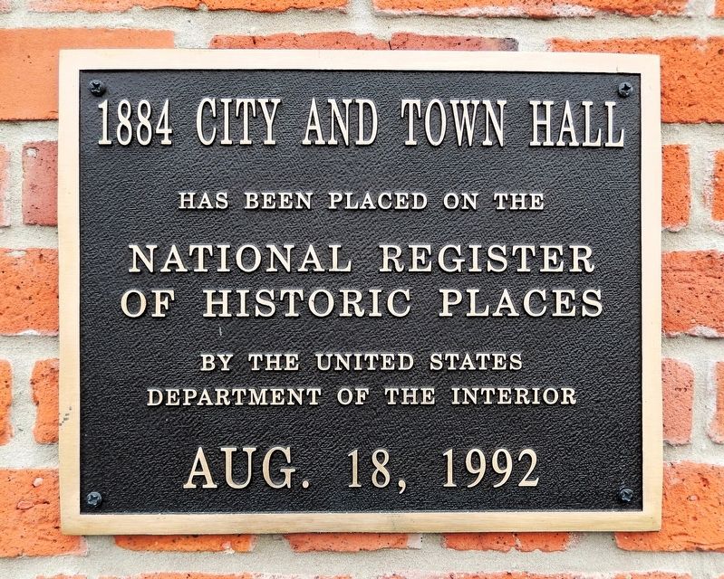 1884 City and Town Hall Marker image. Click for full size.