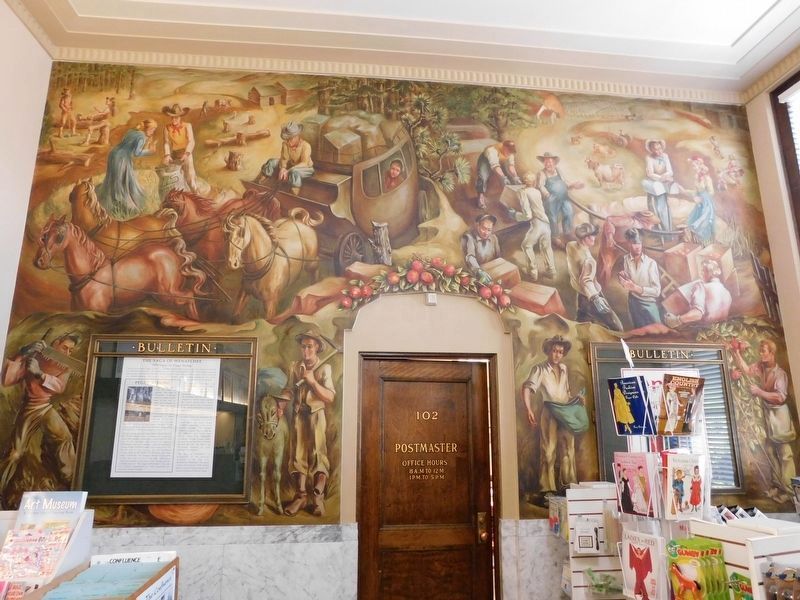 Wenatchee Valley Museum Post Office Mural. Click for full size. Wenatchee Valley Museum Post Office Mural image. Click for full size.