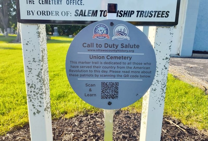 Call to Duty Salute Marker. Click for full size. Call to Duty Salute Marker image. Click for full size.