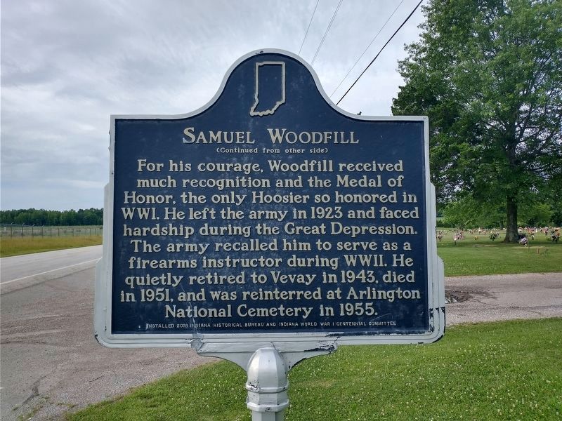 Samuel Woodfill Marker (Side 2). Click for full size. Samuel Woodfill Marker (Side 2) image. Click for full size.