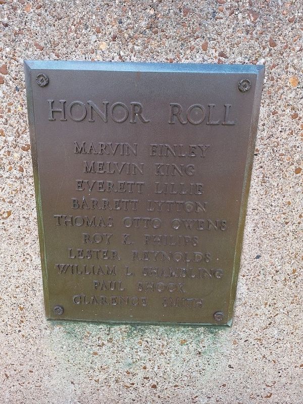World War II Honor Roll Memorial Marker image. Click for full size.