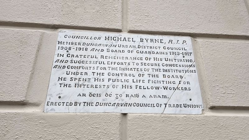 Councillor Michael Byrne Marker. Click for full size. Councillor Michael Byrne Marker image. Click for full size.