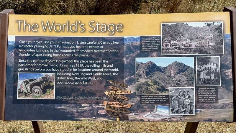 The World's Stage Marker image. Click for full size.