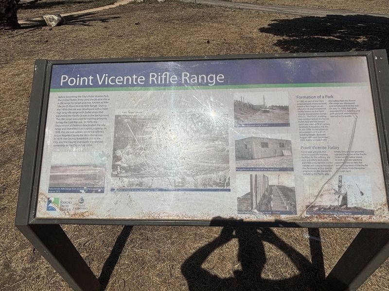 Point Vicente Rifle Range Marker. Click for full size. Point Vicente Rifle Range Marker image. Click for full size.