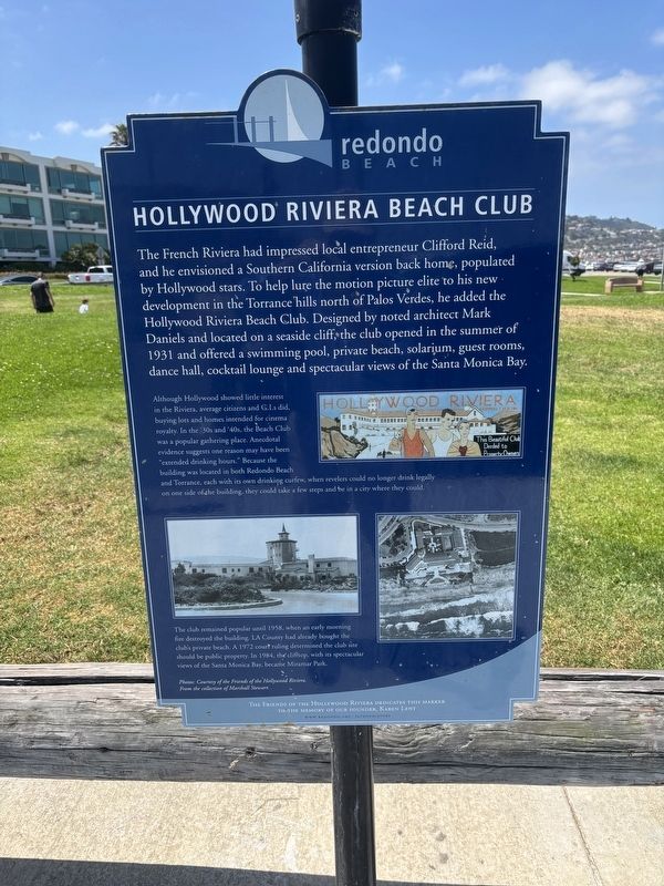 Hollywood Riviera Beach Club Marker. Click for full size. Hollywood Riviera Beach Club Marker image. Click for full size.