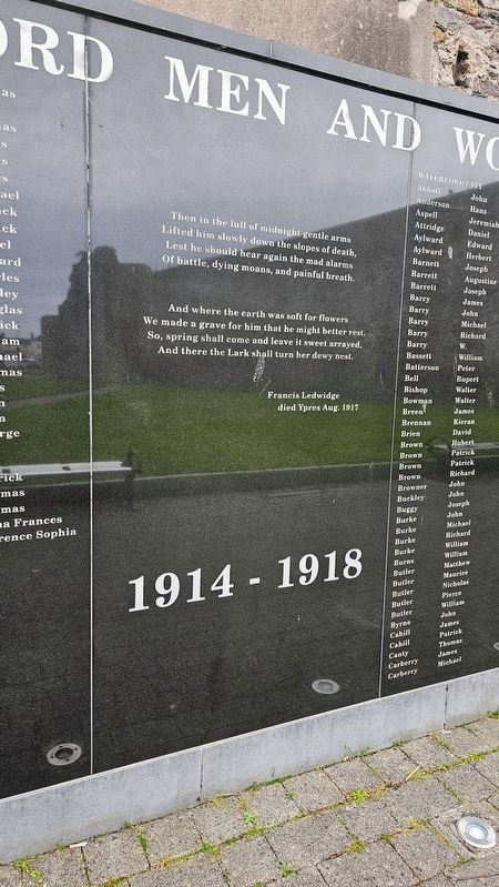 In Memory of Waterford Men and Women Who Died In World War I Marker. Click for full size. In Memory of Waterford Men and Women Who Died In World War I Marker image. Click for full size.