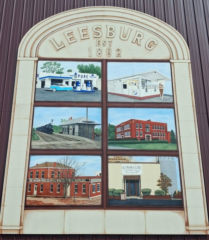 Leesburg Historic Buildings Mural. Click for full size. Leesburg Historic Buildings Mural image. Click for full size.