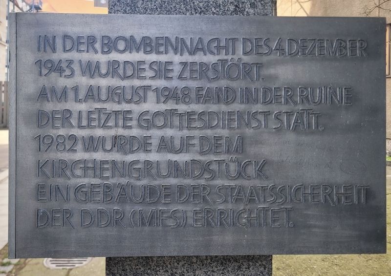 Matth�ikirche / St. Matthew's Church Marker - Right Side image. Click for full size.