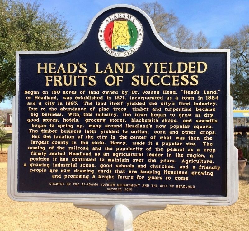 Head's Land Yielded Fruits of Success Marker image. Click for full size.