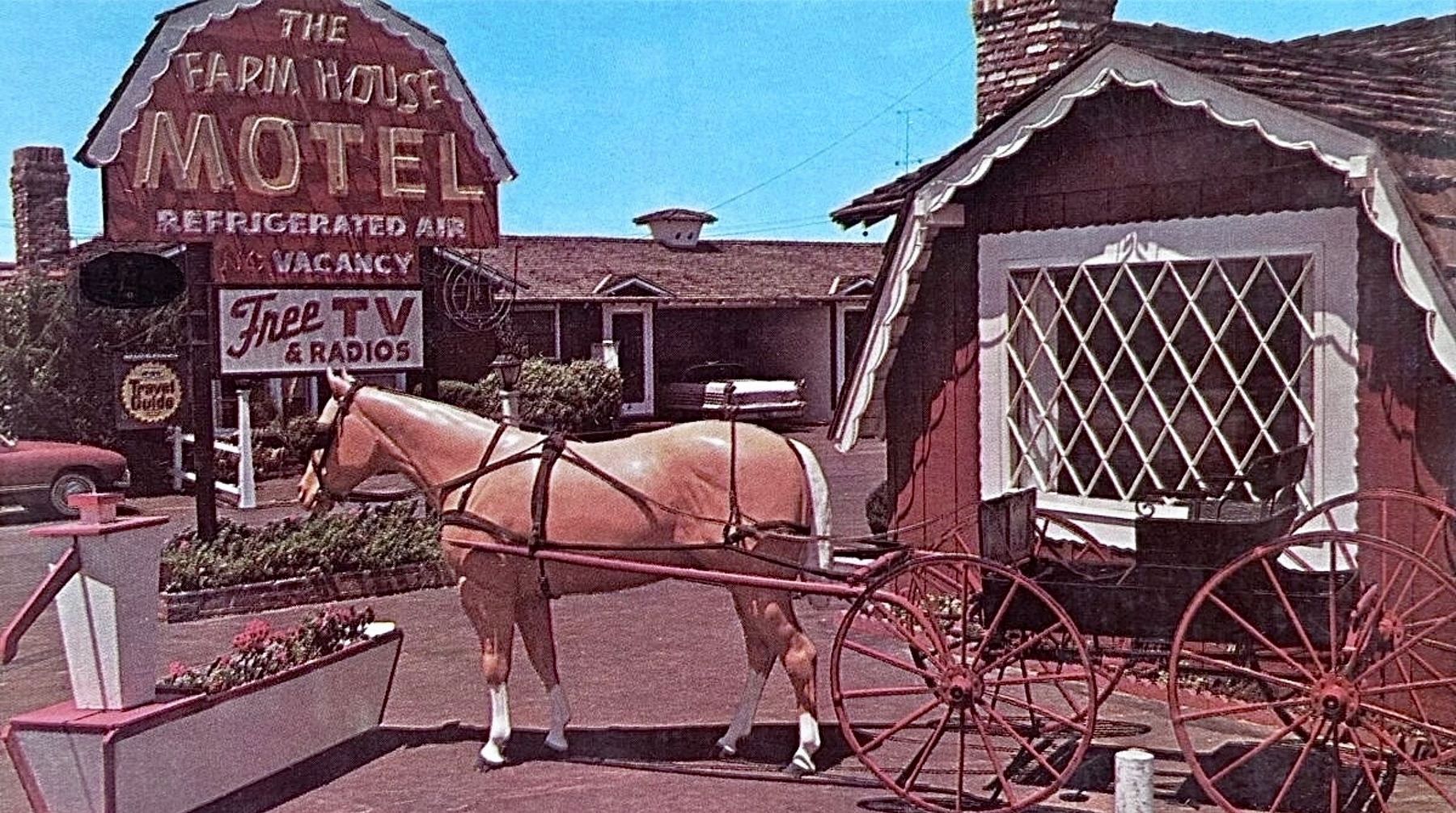 Farm House Motel Vintage Postcard. Click for full size. Farm House Motel Vintage Postcard image. Click for full size.
