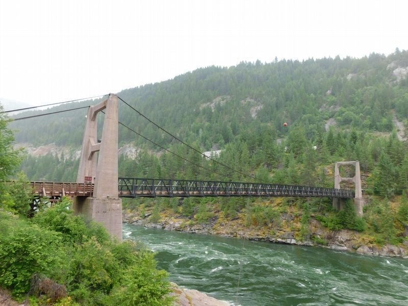 Doukhobor Suspension Bridge & Marker. Click for full size. Doukhobor Suspension Bridge & Marker image. Click for full size.