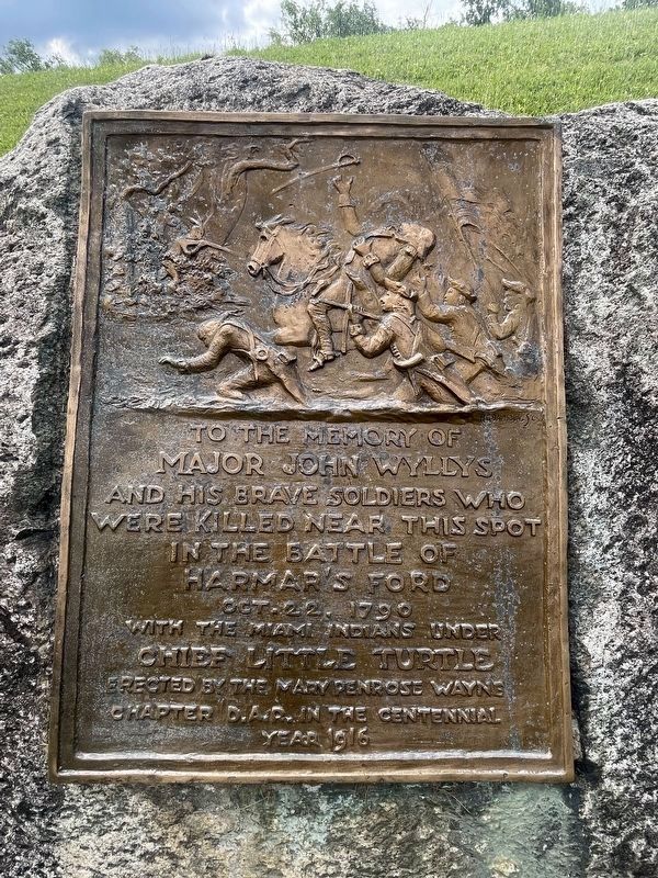 The Battle of Harmar's Ford Marker. Click for full size. The Battle of Harmar's Ford Marker image. Click for full size.