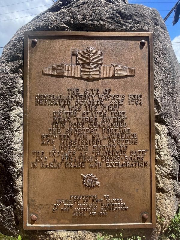 The Site of General Wayne's Fort Marker image. Click for full size.